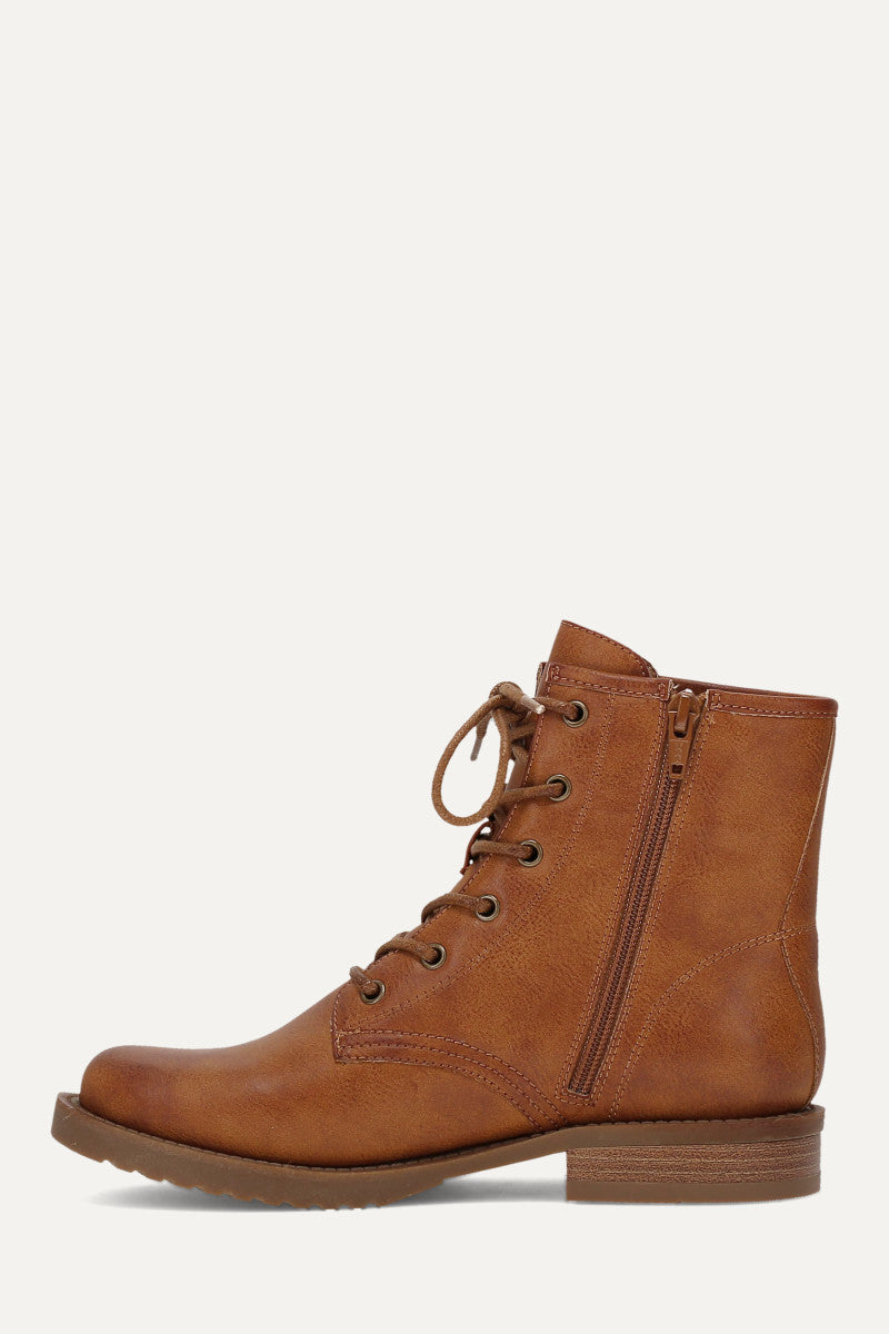 Chesnee Lace Up 6 Youth - Caramel - Inside