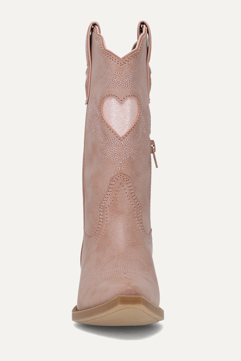Iyla Heart Deco Girls - Dusty Rose - Front