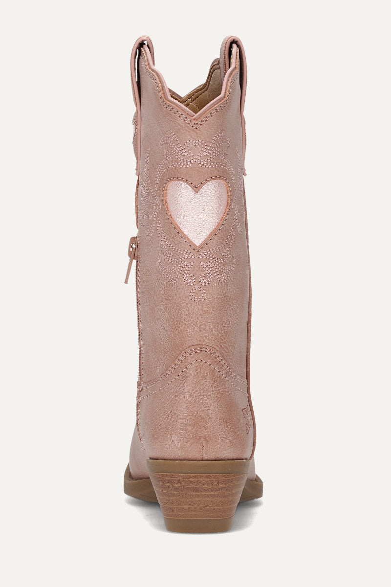Iyla Heart Deco Girls - Dusty Rose - Back