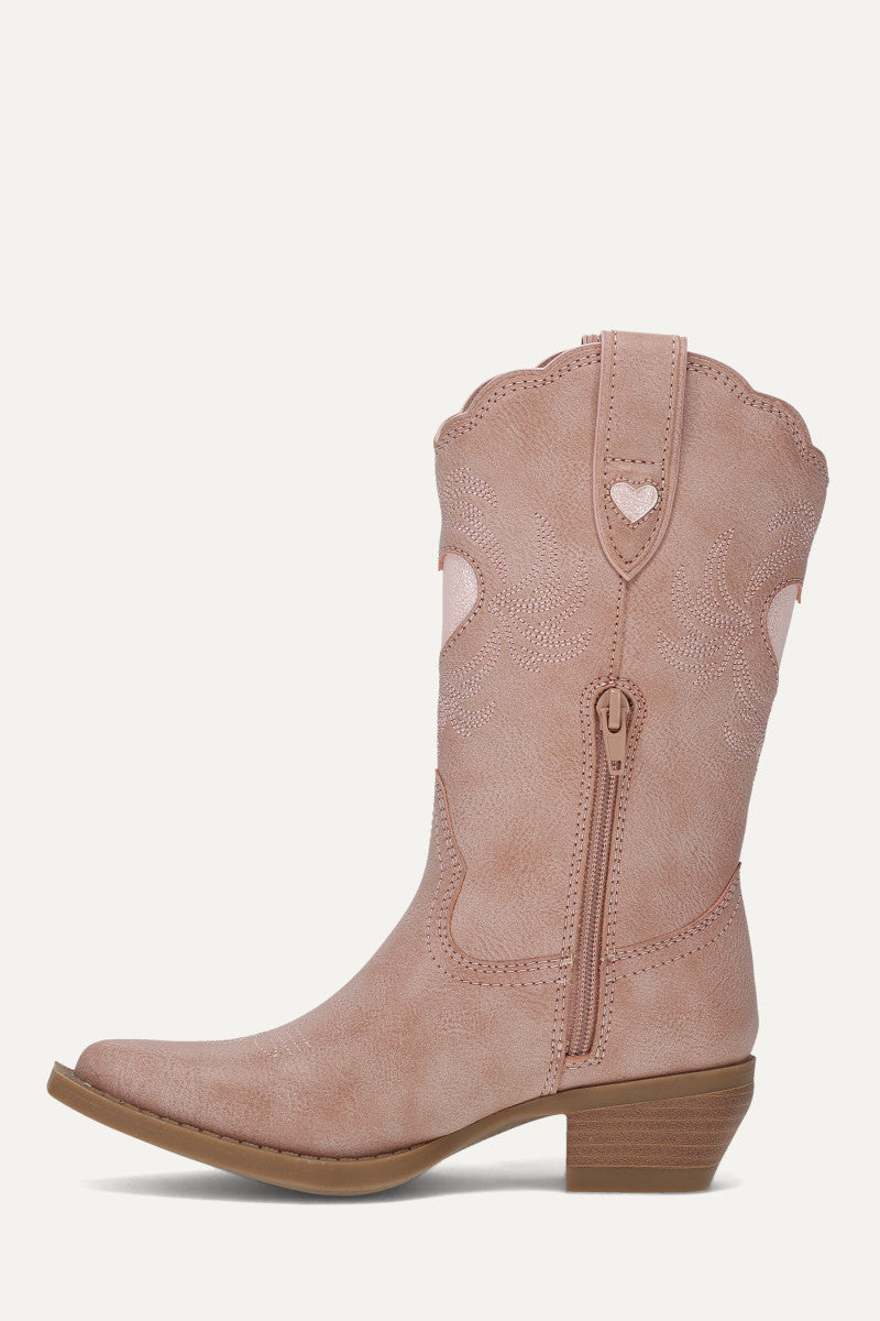 Iyla Heart Deco Girls - Dusty Rose - Inside