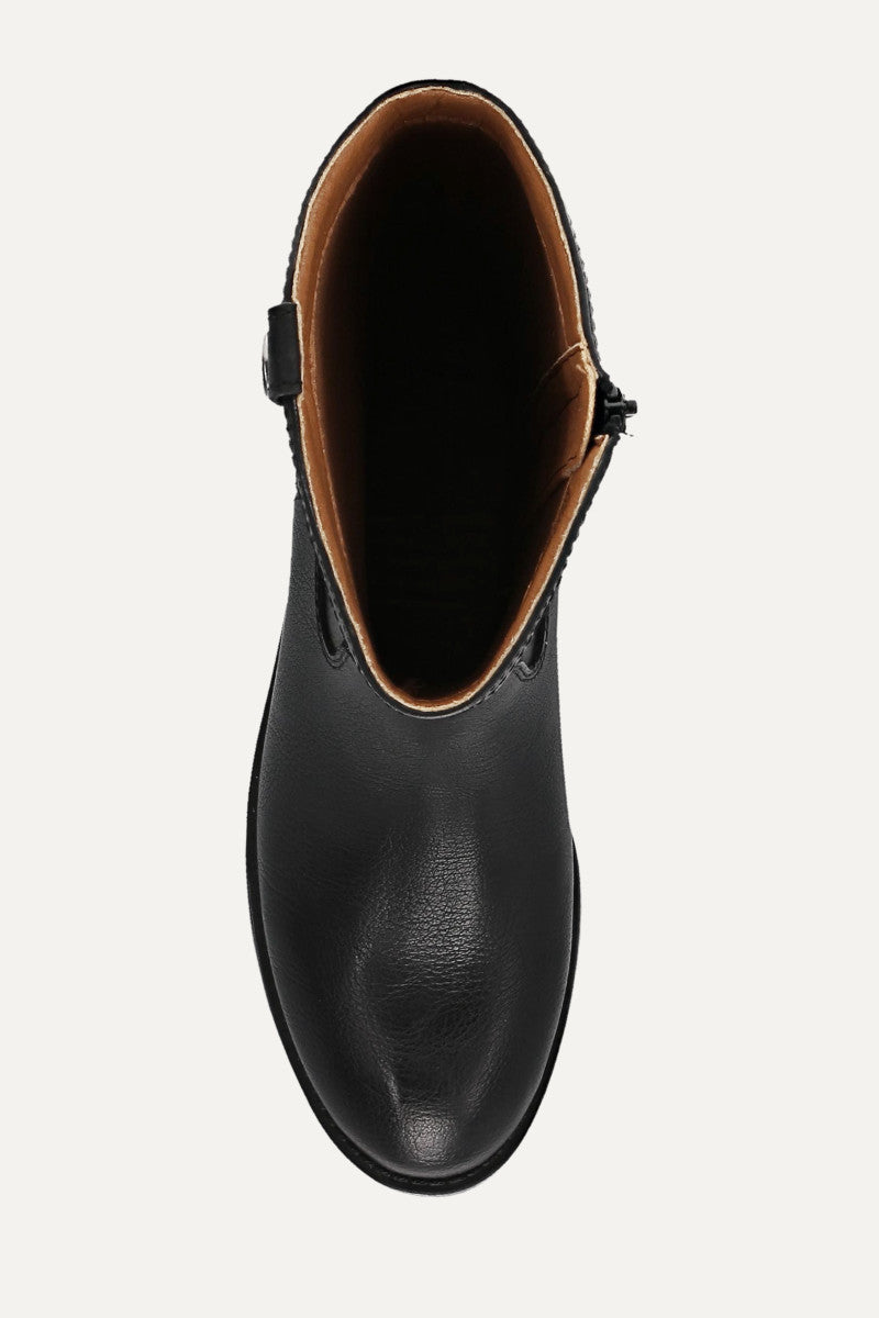 Kellie Button Riding Youth - Black - Top Down