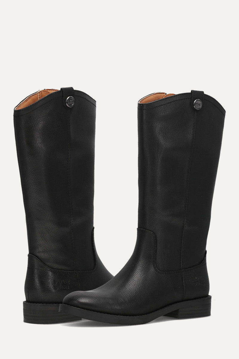 Kellie Button Riding Youth - Black - Pair