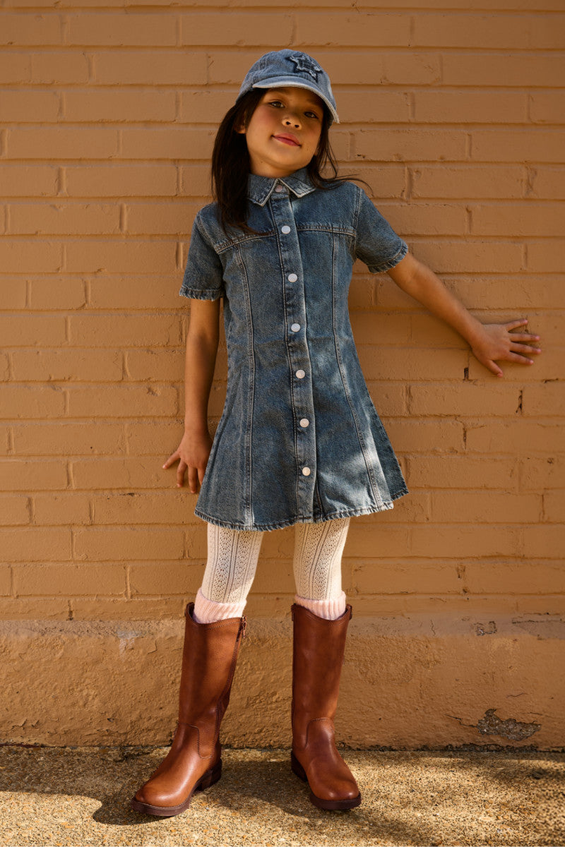 Kellie Button Riding Youth - Cognac - Outside