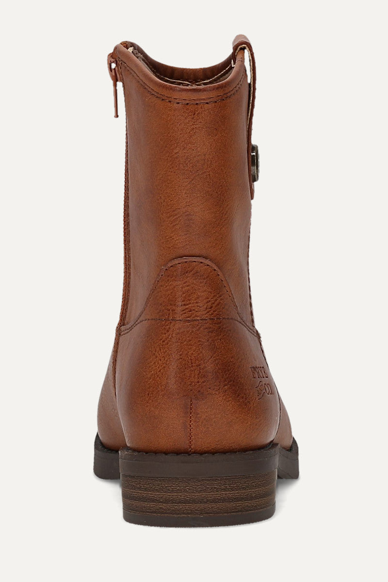 Kellie Button Short Youth - Cognac - Back