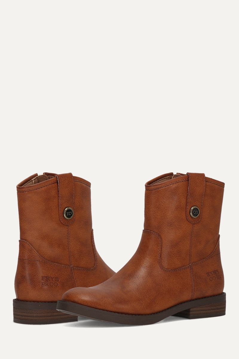 Kellie Button Short Youth - Cognac - Pair