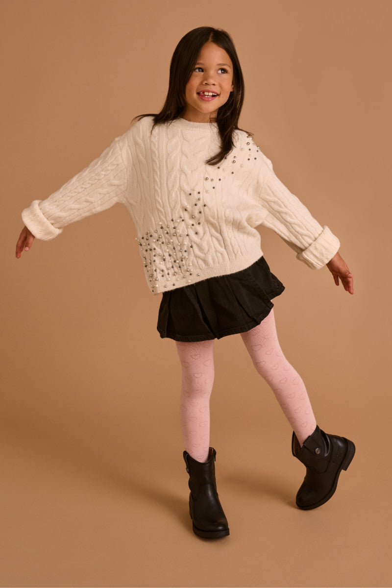 Kellie Button Short Youth - Black - Outside