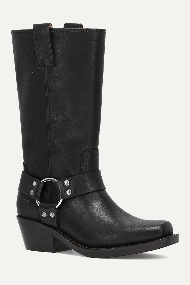 Women's Black Lorrie Harness 12 Boots | Frye & Co