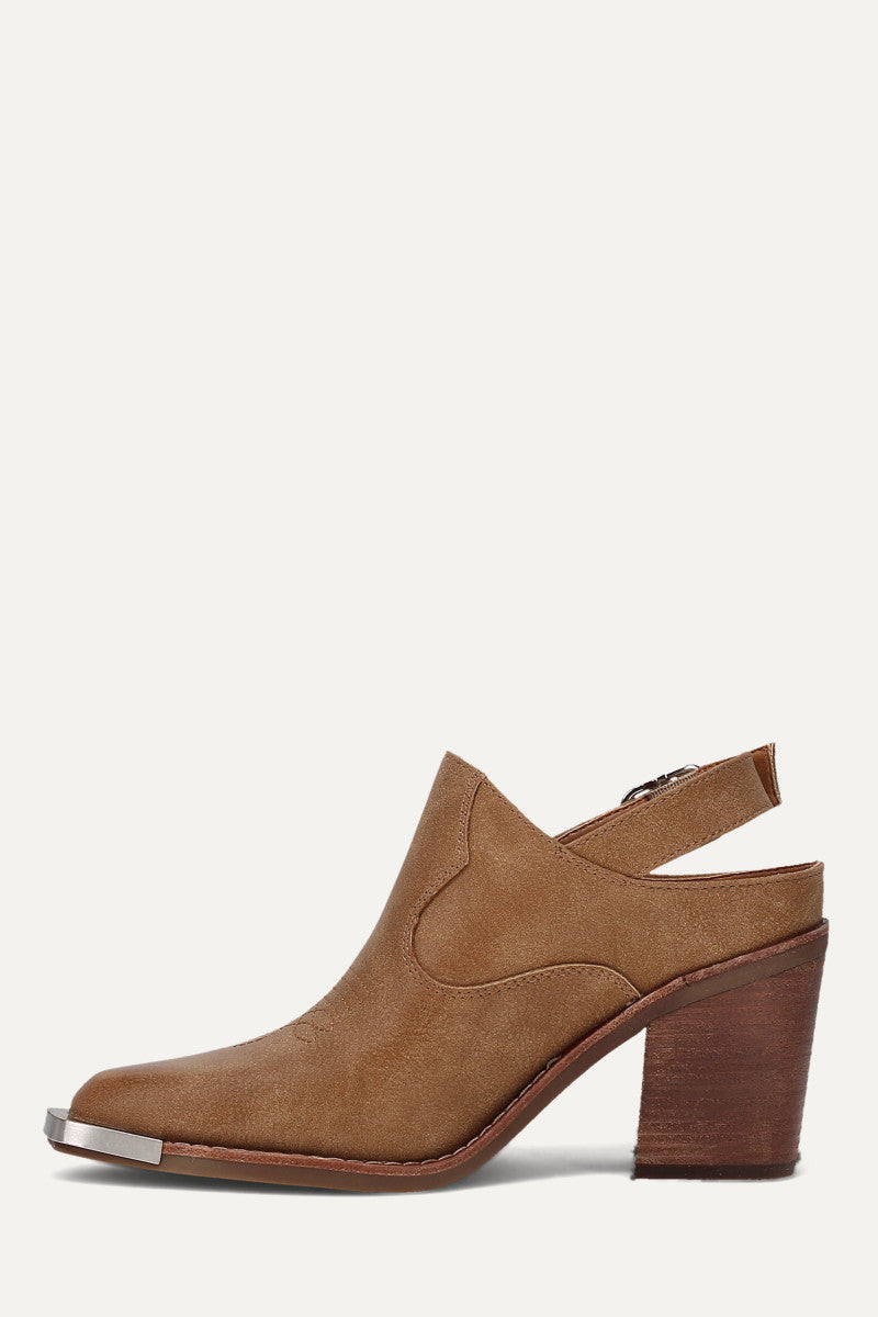 Ashlyn Backstrap Mule - Light Brown - Inside