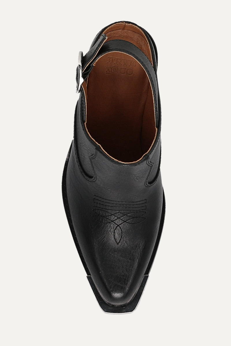Ashlyn Backstrap Mule - Black - Top Down