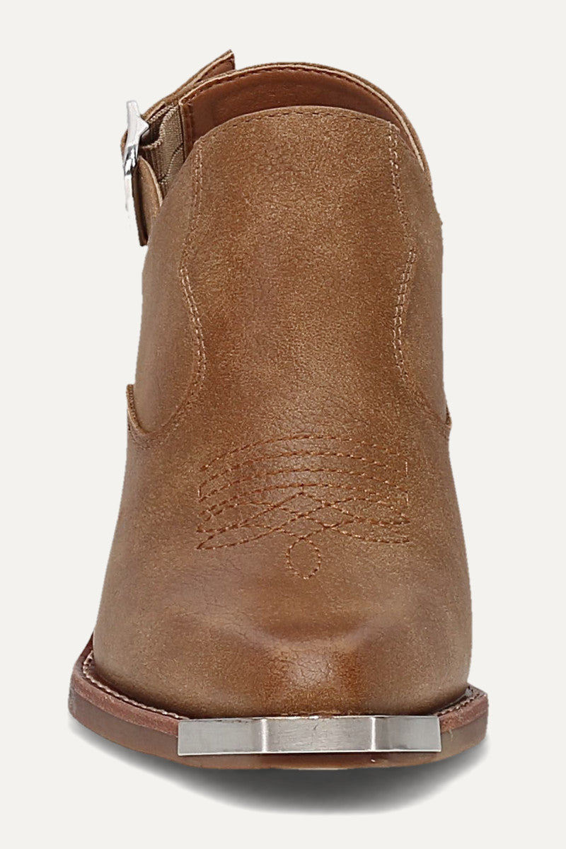 Ashlyn Backstrap Mule - Light Brown - Front
