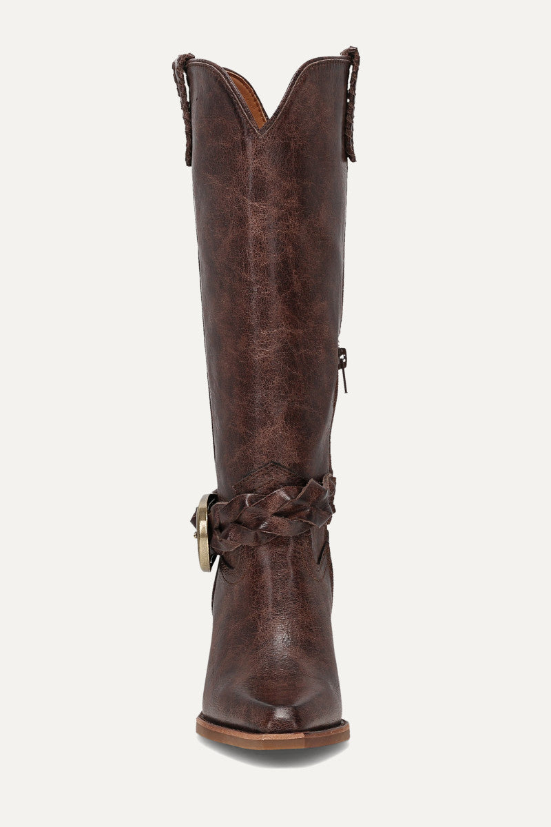 Ashlyn Belted - Brown - Front