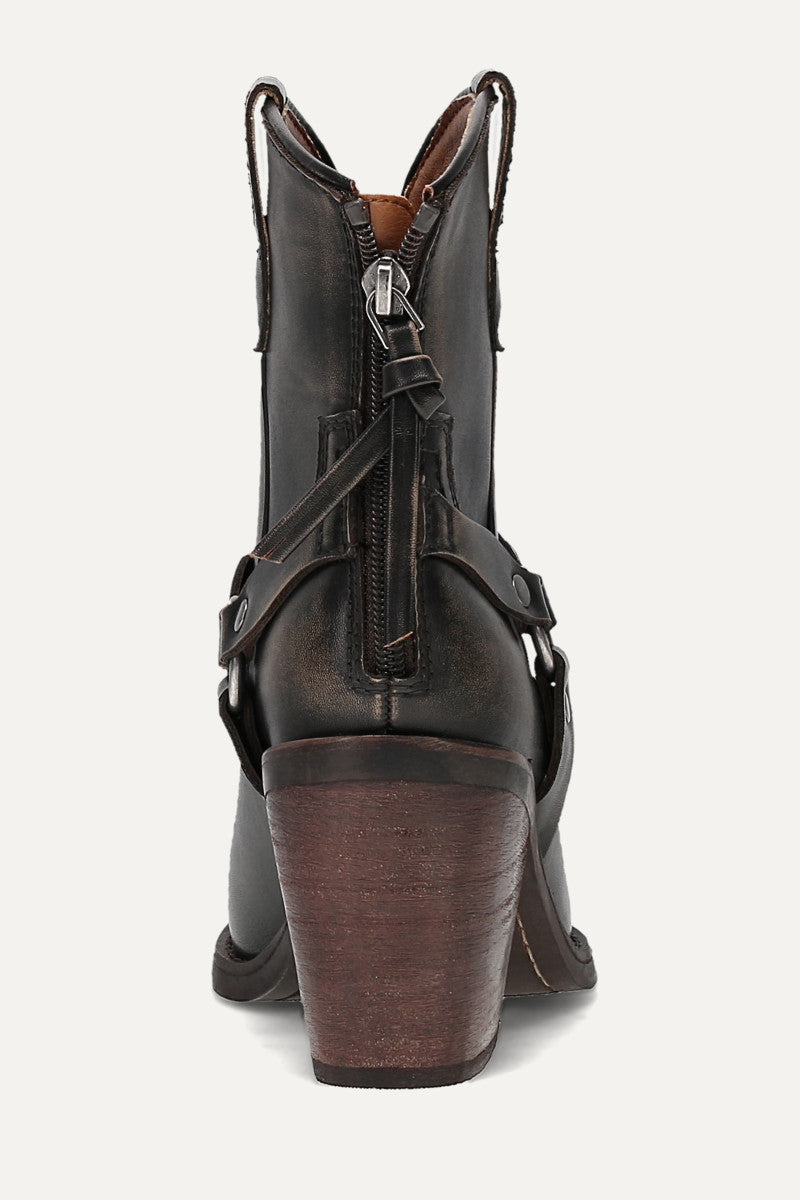 Ashlyn Mini Concho - Black Brush Off - Back