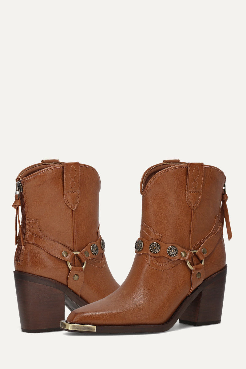 Ashlyn Mini Concho - Saddle - Pair