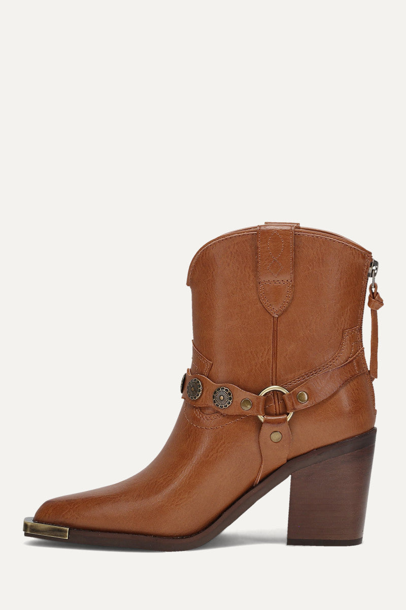 Ashlyn Mini Concho - Saddle - Inside