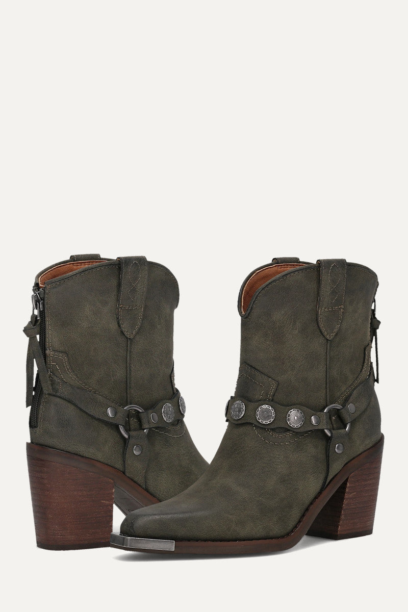 Ashlyn Mini Concho - Evergreen - Pair