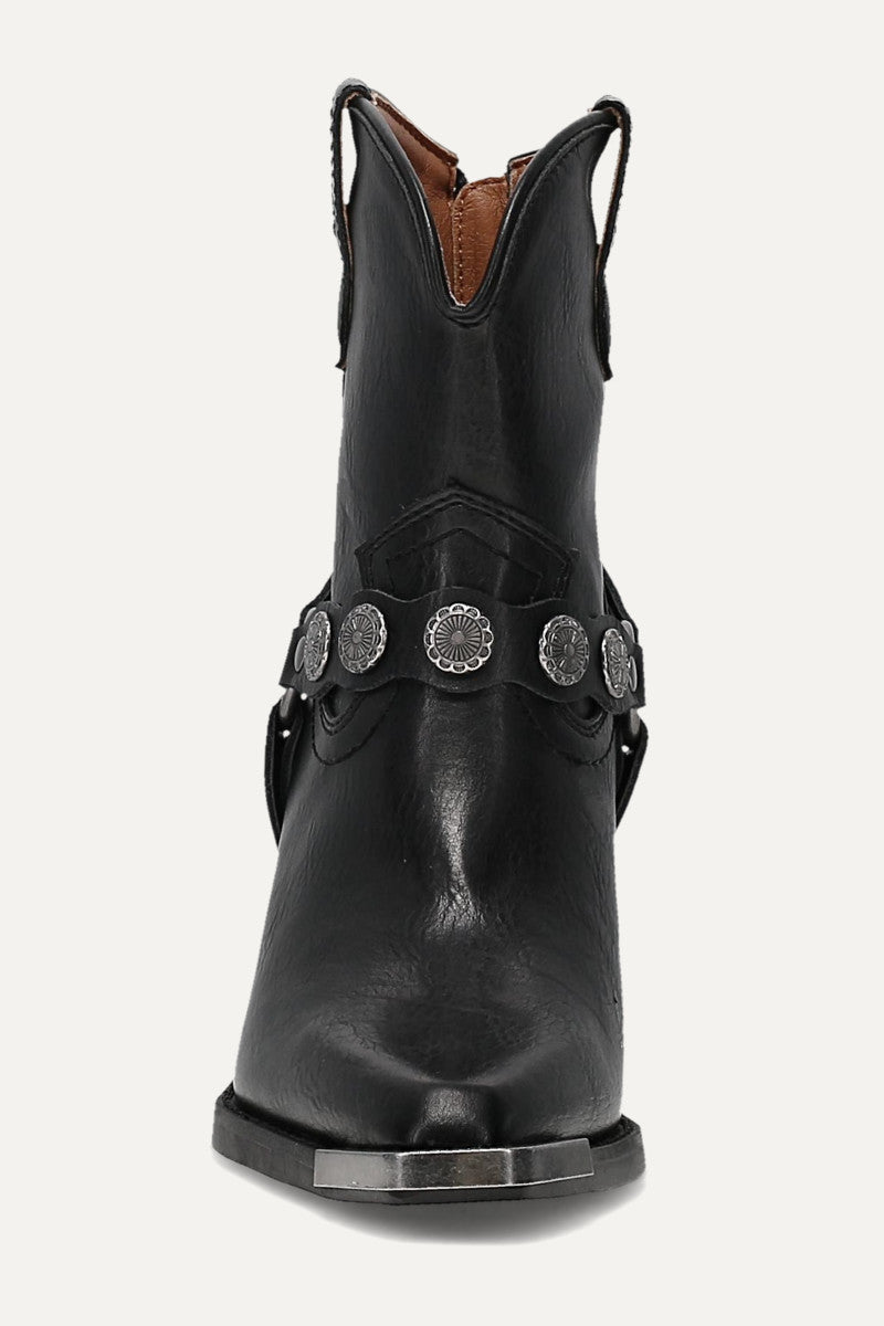 Ashlyn Mini Concho - Black - Front