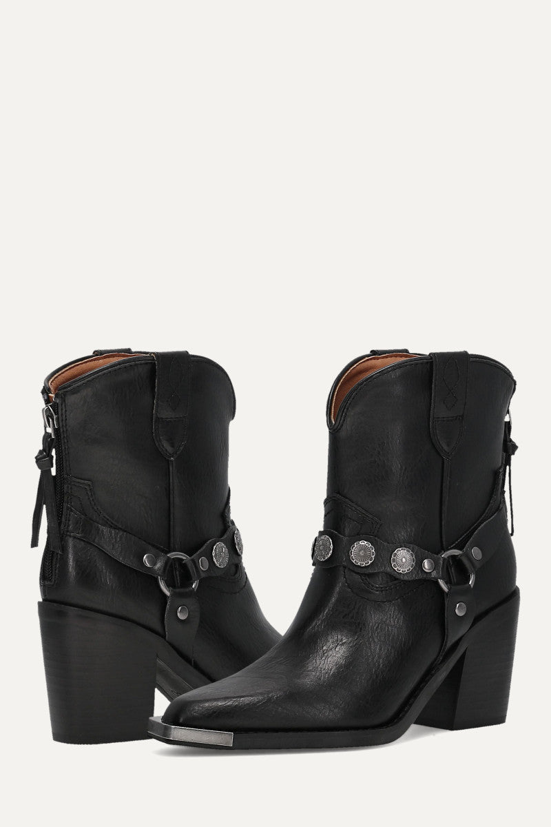 Ashlyn Mini Concho - Black - Pair