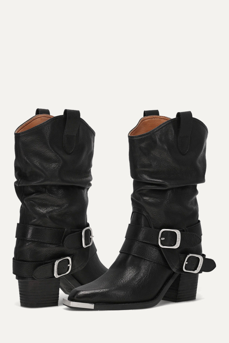 Ashlyn Spat Boot - Black - Pair