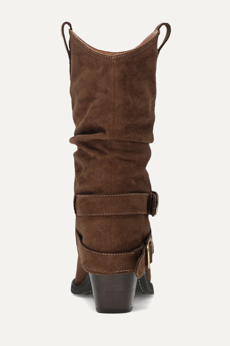 Ashlyn Spat Boot - Cedar - Back