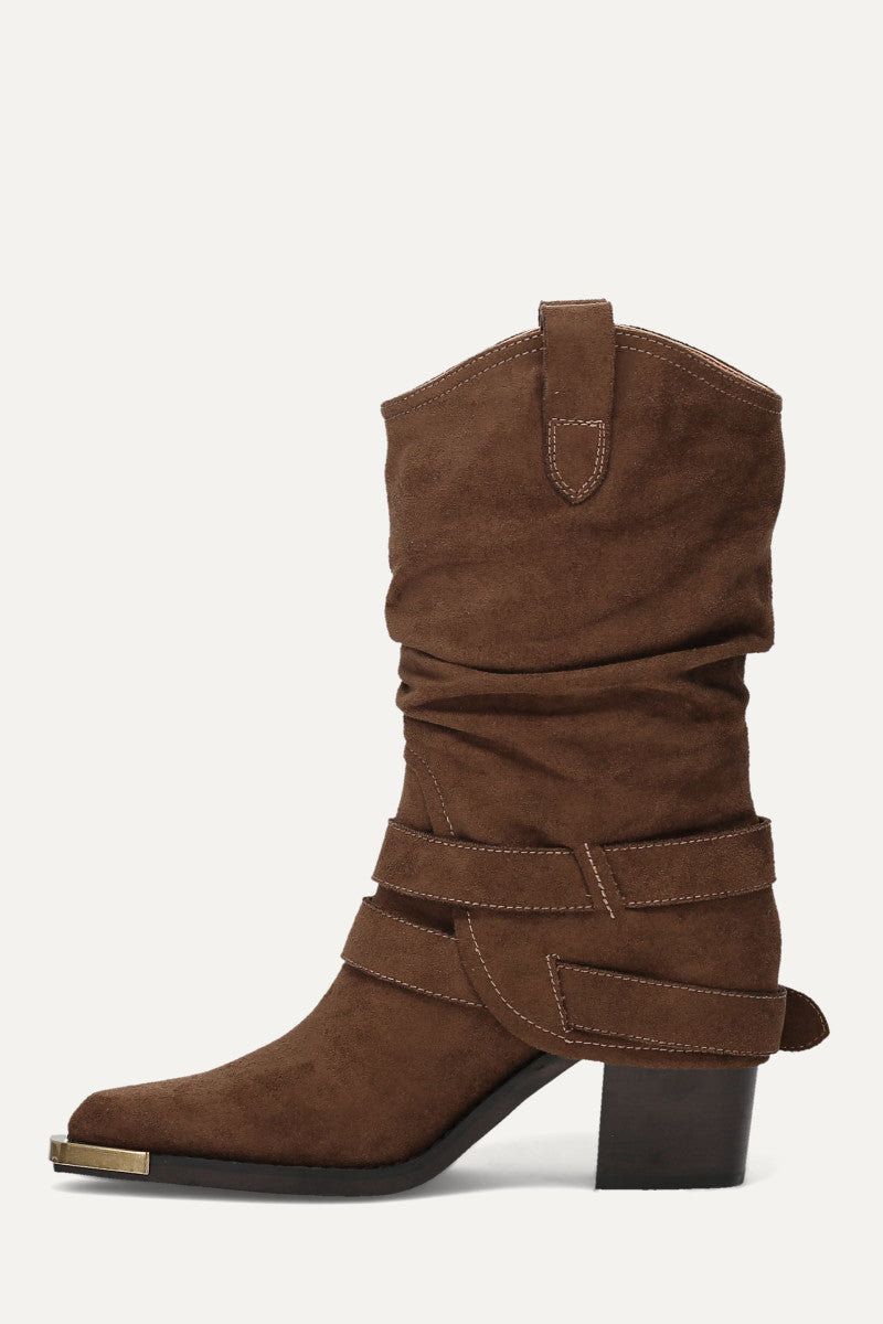 Ashlyn Spat Boot - Cedar - Inside