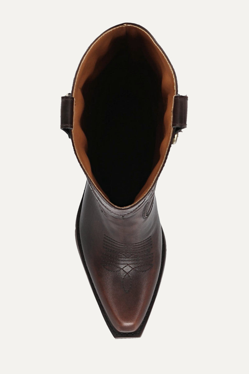 Ashlyn Tall Deco Stitch - Espresso - Top Down