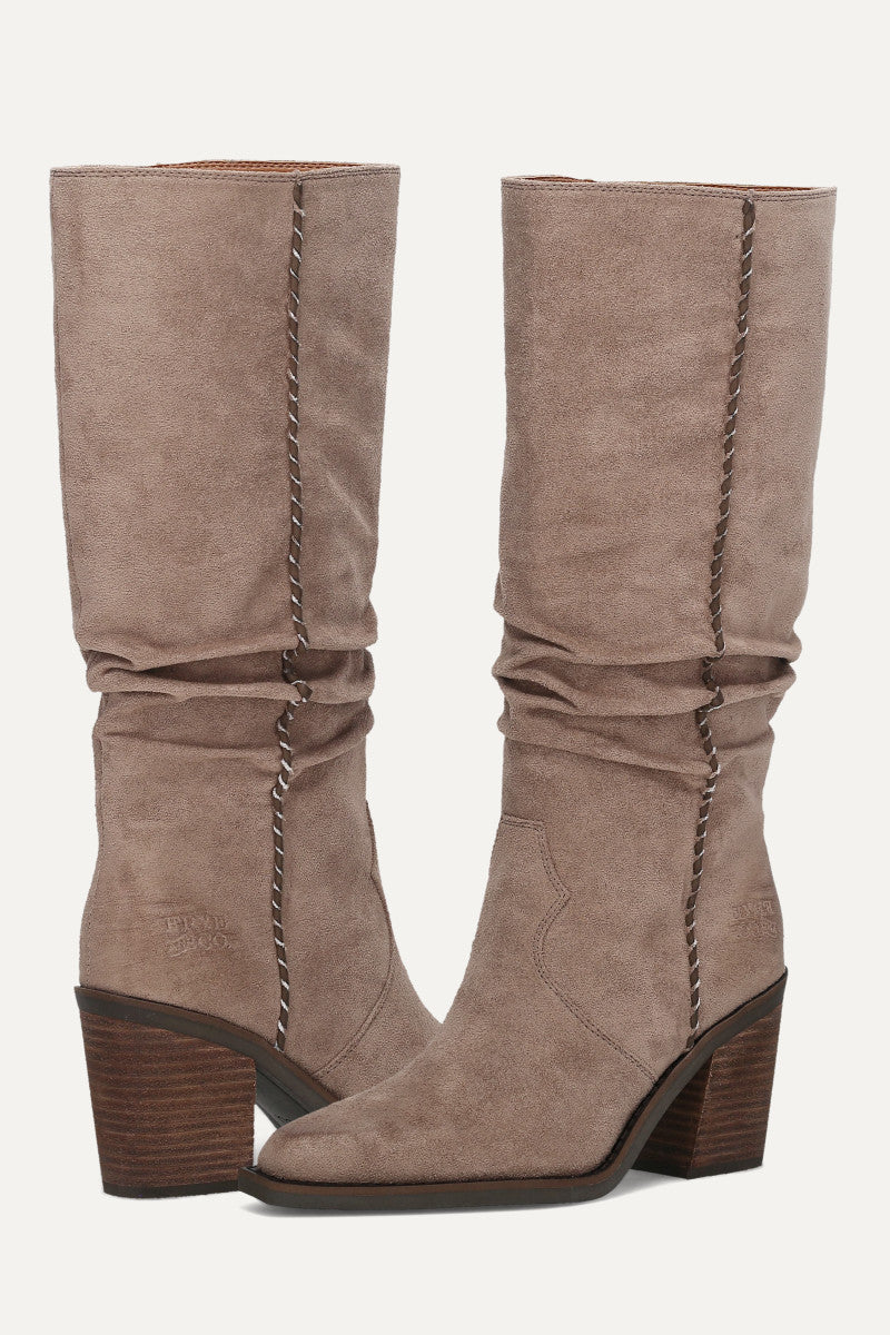 Ashlyn Whipstitch - Dark Taupe/Walnut - Pair