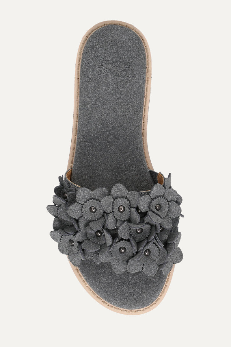Bucky Flower Slide - Dusty Blue - Top Down