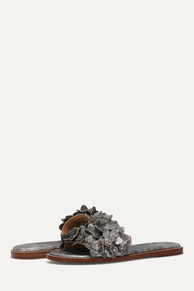 Bucky Flower Slide - Antique Silver - Pair