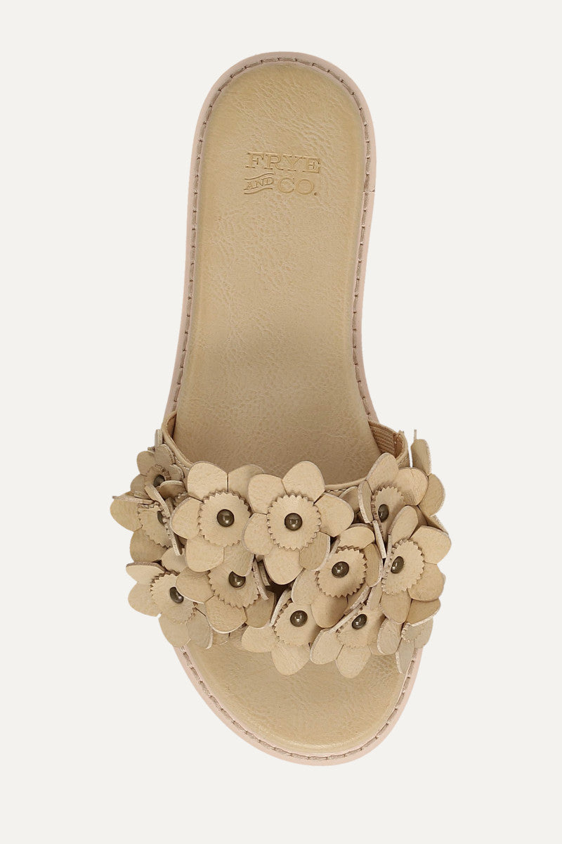 Bucky Flower Slide - Butter - Top Down