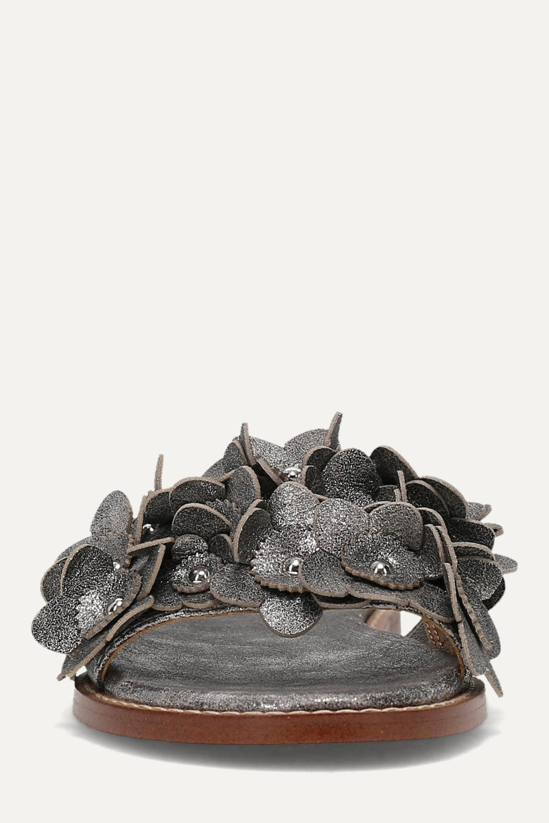 Bucky Flower Slide - Antique Silver - Front