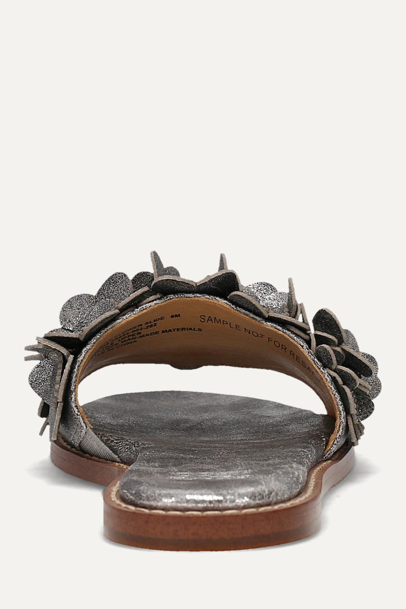 Bucky Flower Slide - Antique Silver - Back