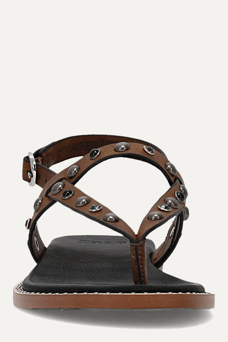 Bucky Studded Thong - Acorn - Front