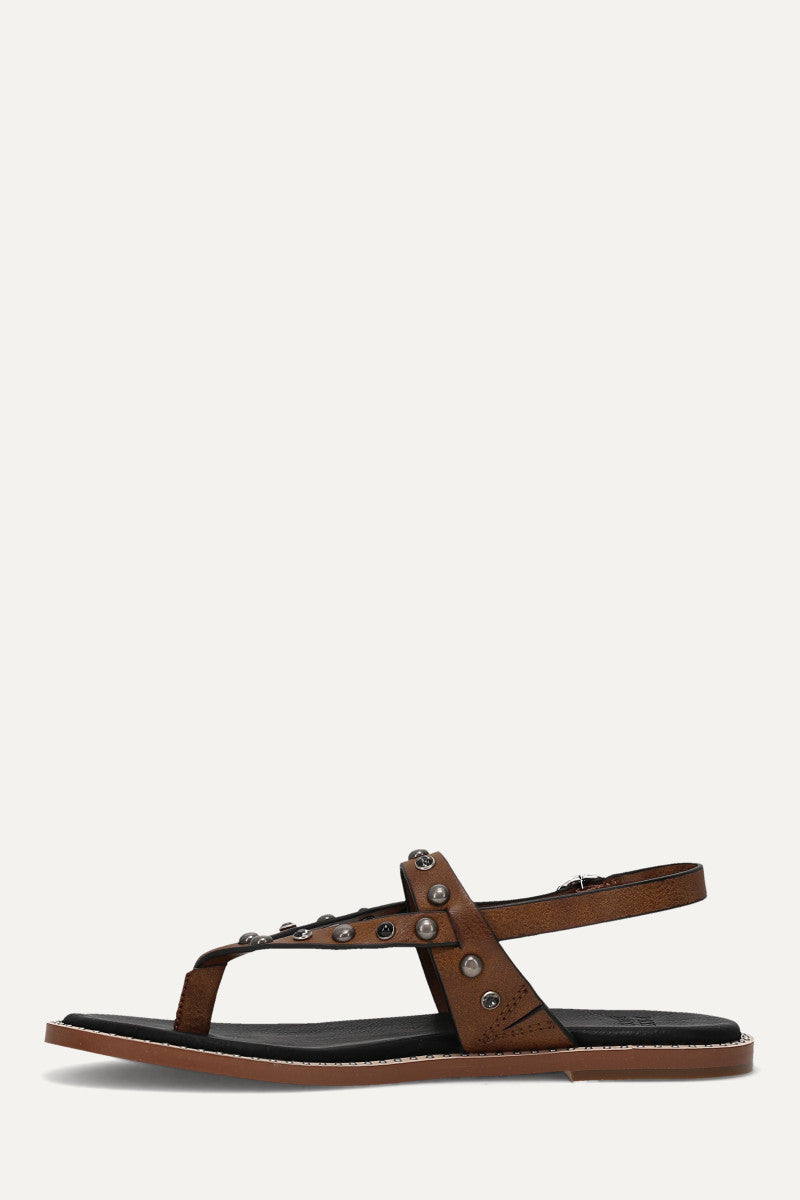 Bucky Studded Thong - Acorn - Inside
