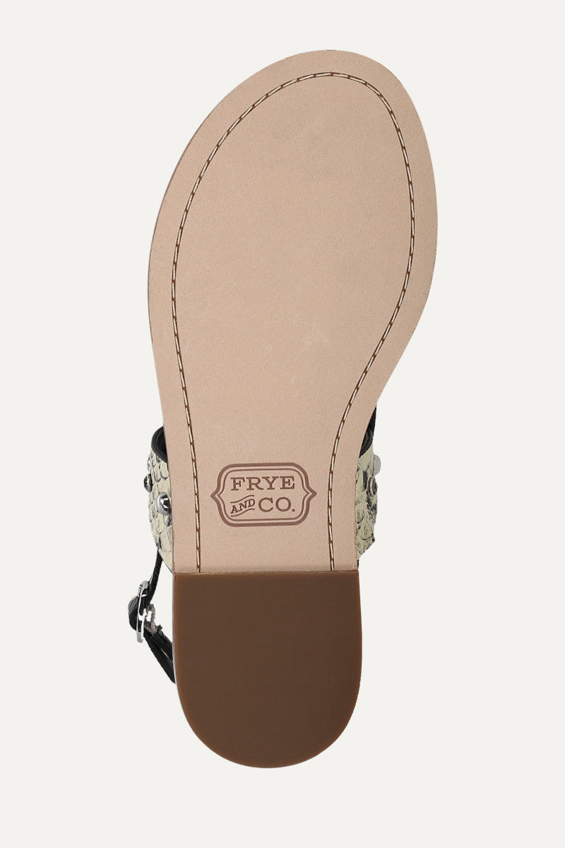 Bucky Studded Thong - Snake Emboss - Sole