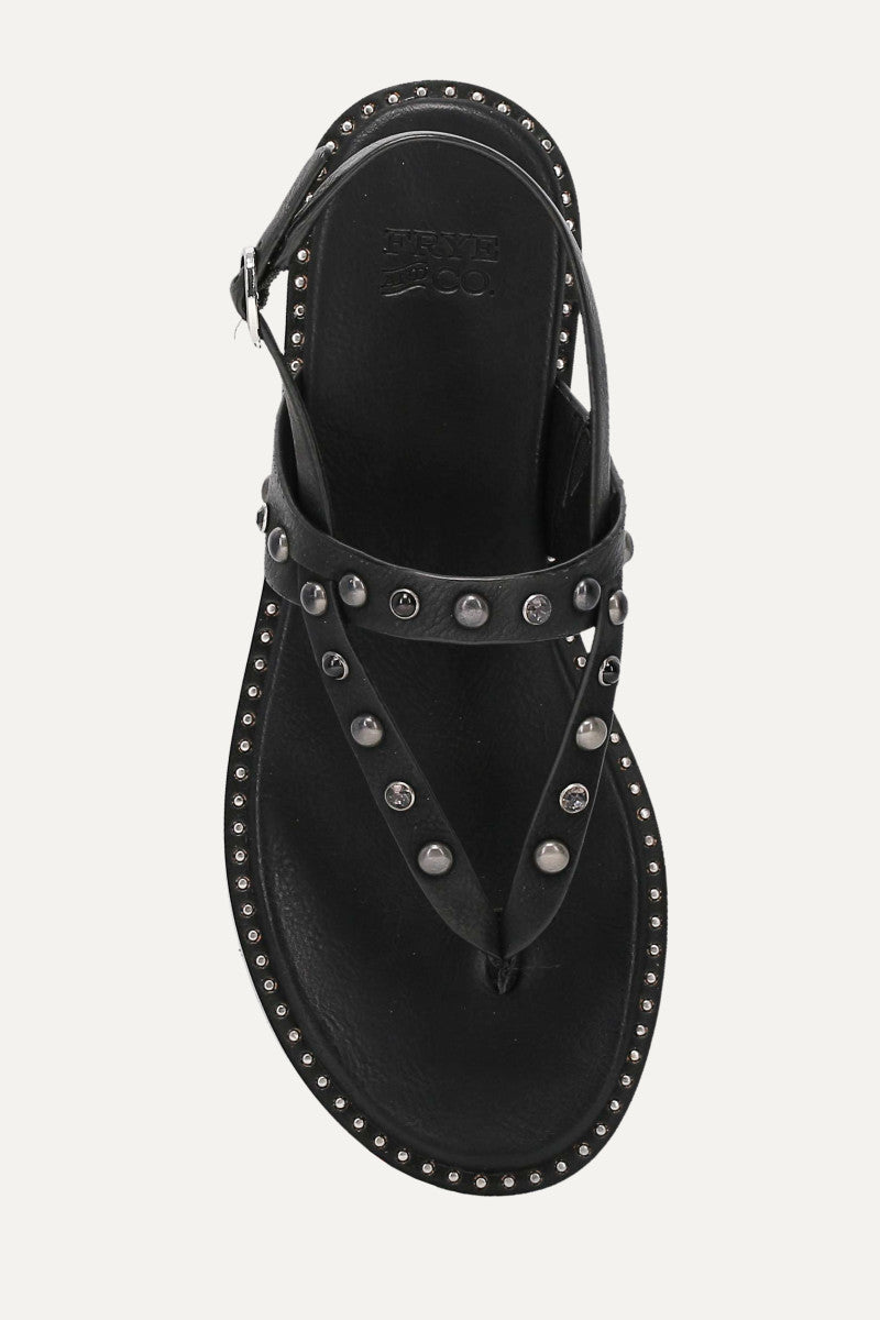 Bucky Studded Thong - Black - Top Down
