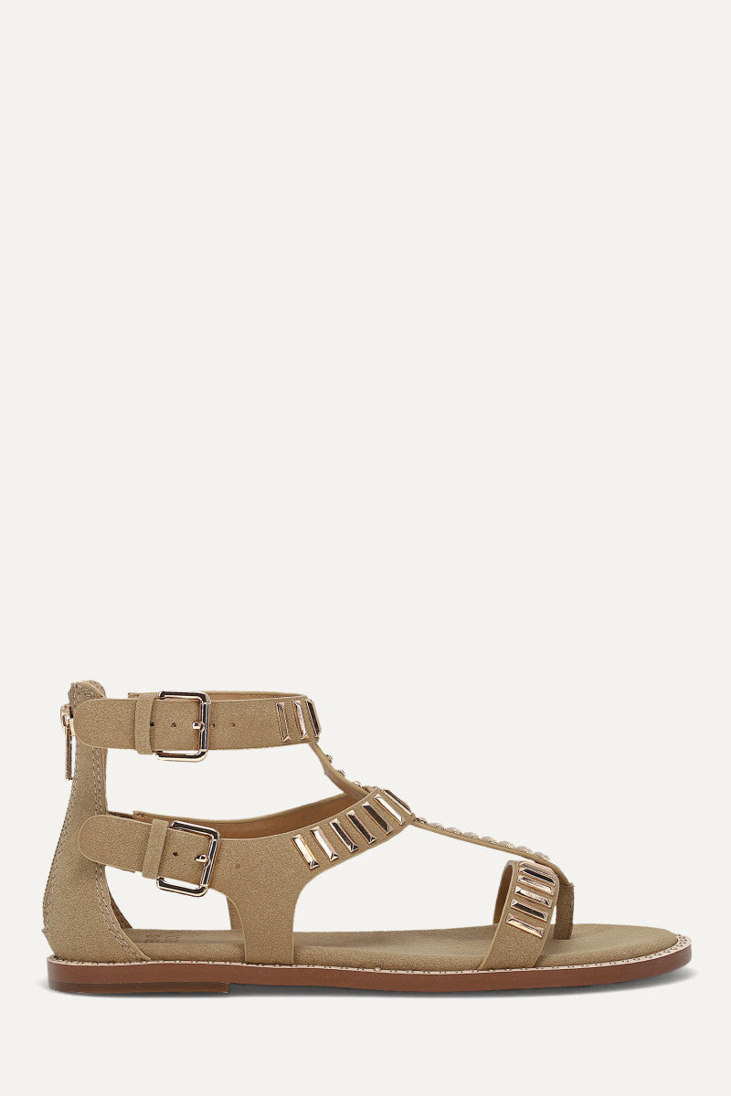 Bucky T-Strap - Sand - Outside