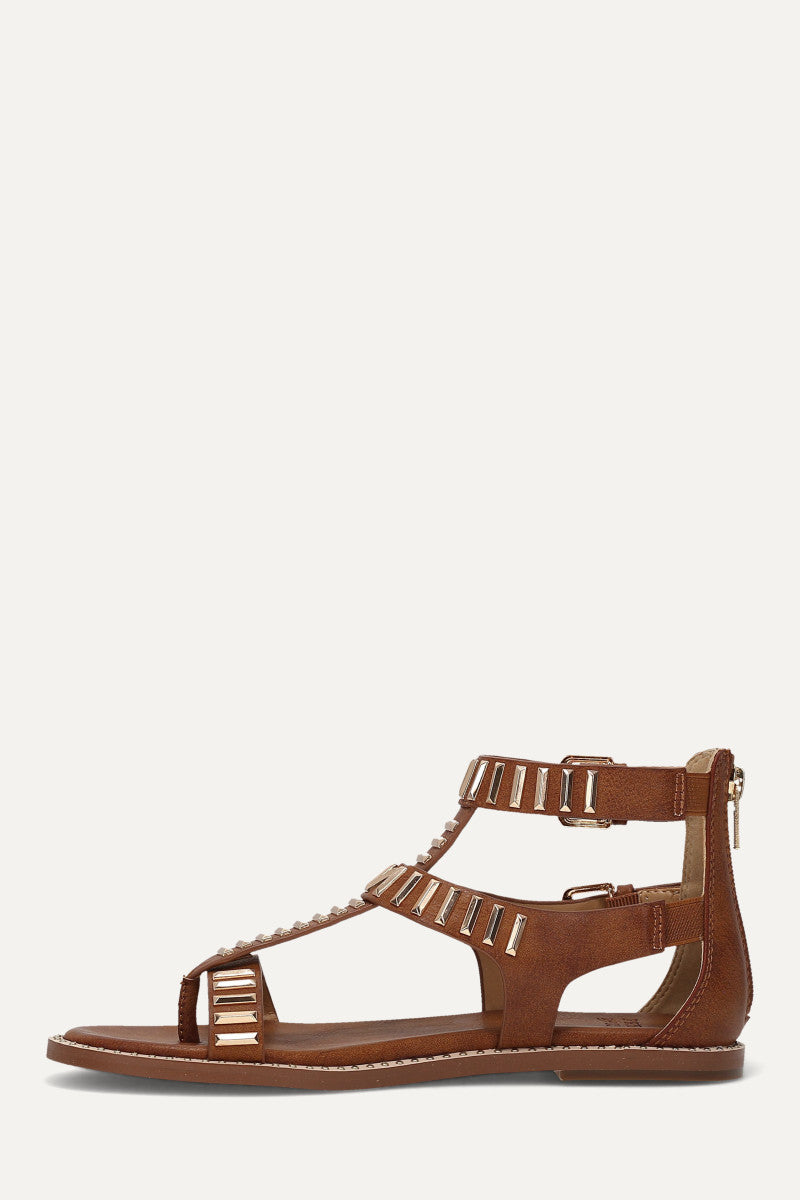 Bucky T-Strap - Caramel - Inside