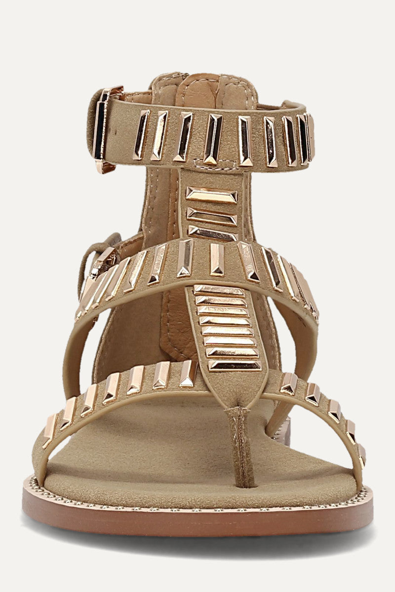 Bucky T-Strap - Sand - Front