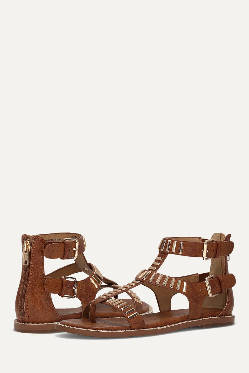 Bucky T-Strap - Caramel - Pair