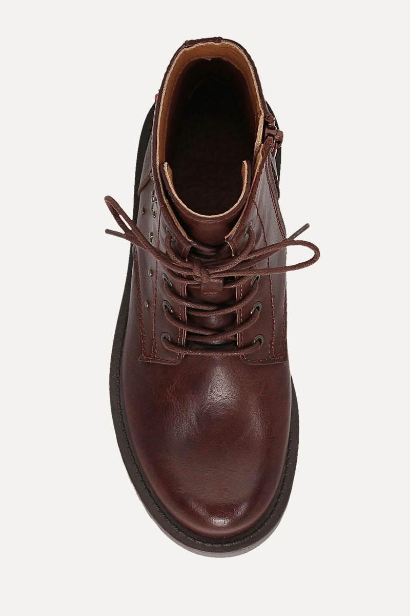 Chesnee Combat Studded Girls - Rich Brown - Top Down