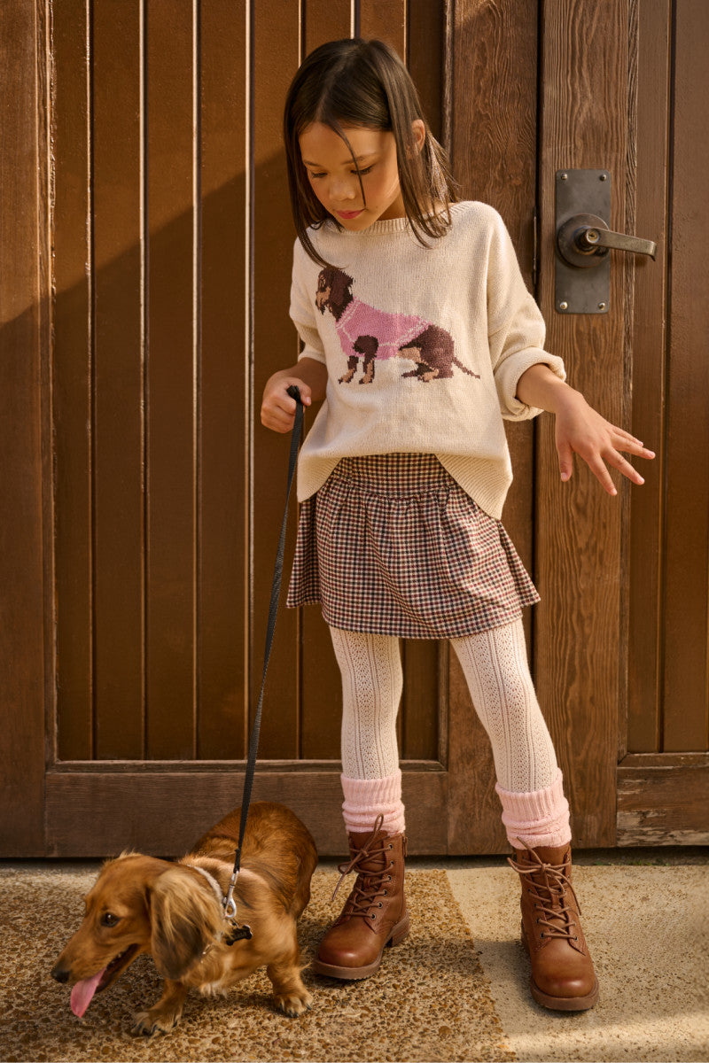 Chesnee Lace Up 6 Youth - Caramel - Outside