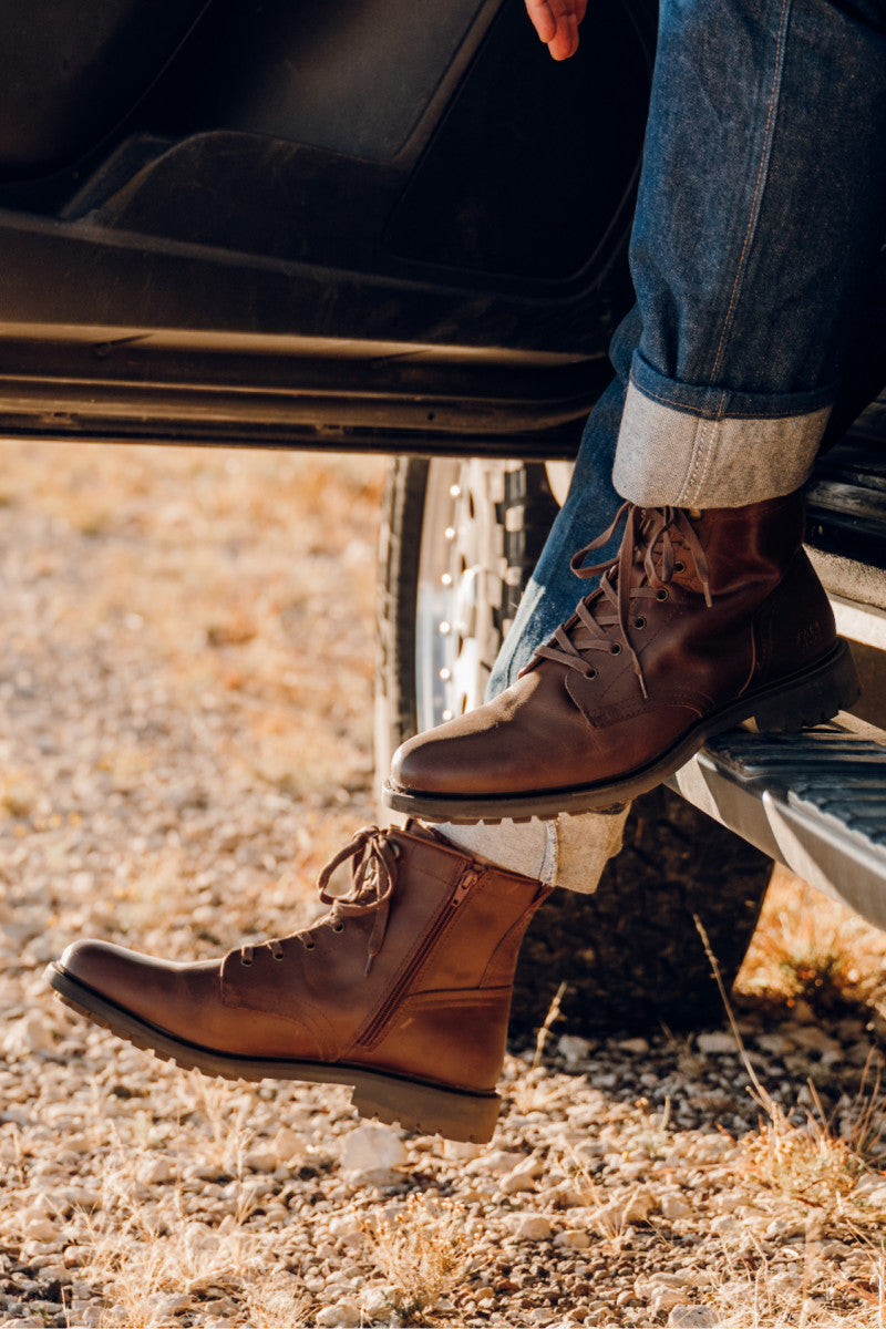 Dunn Lace Up - Whiskey - Front