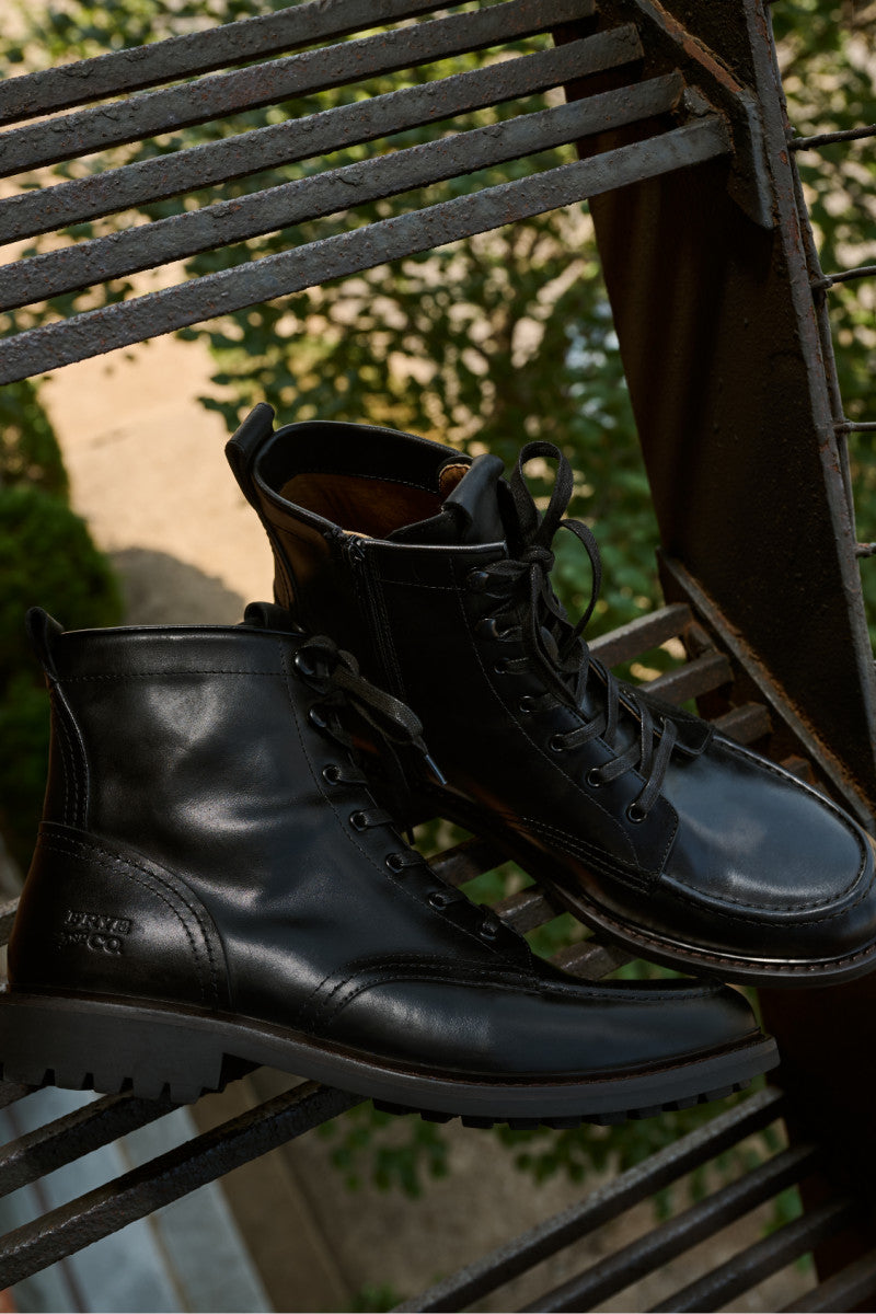 Dunn Moc Toe - Black - Outside