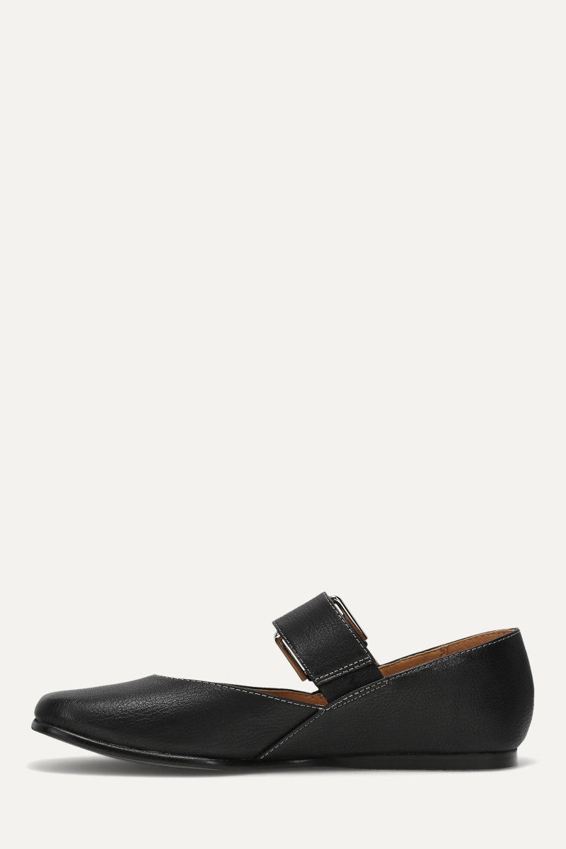 Elvie Double Prong Mary Jane - Black - Inside