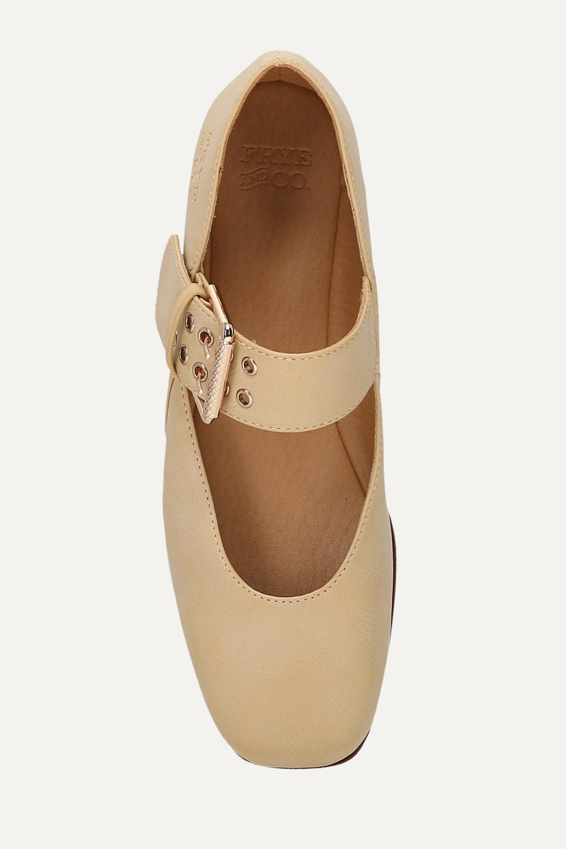 Elvie Double Prong Mary Jane - Butter - Top Down