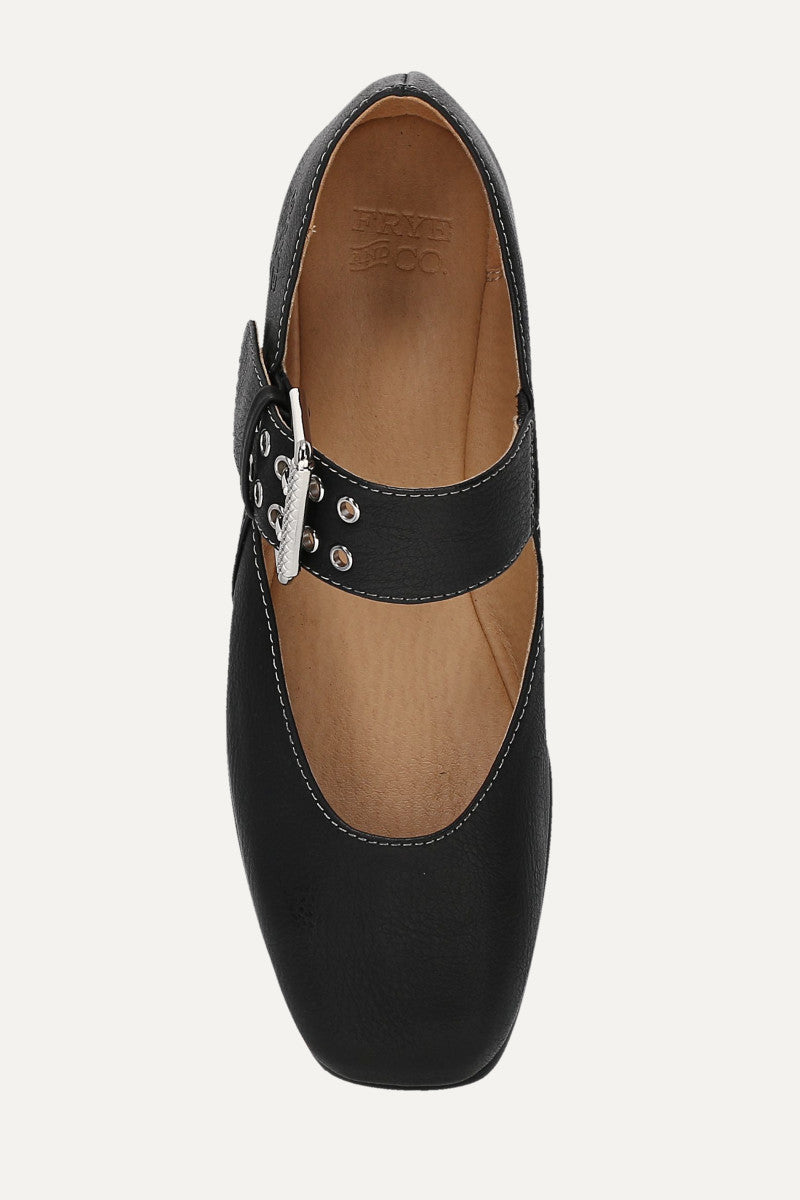 Elvie Double Prong Mary Jane - Black - Top Down