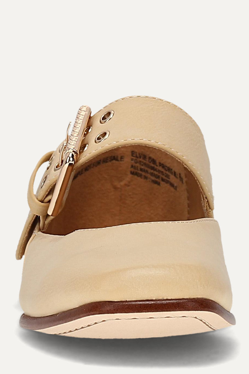 Elvie Double Prong Mary Jane - Butter - Front