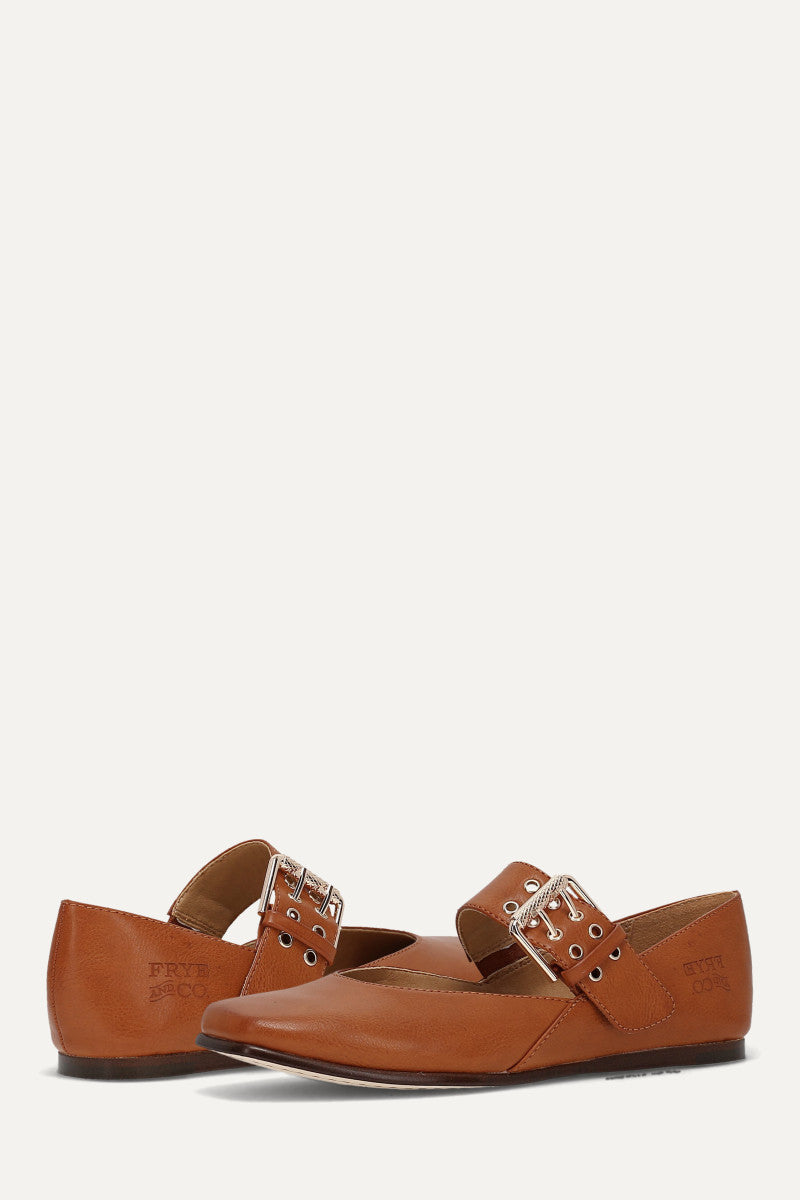 Elvie Double Prong Mary Jane - Saddle - Pair
