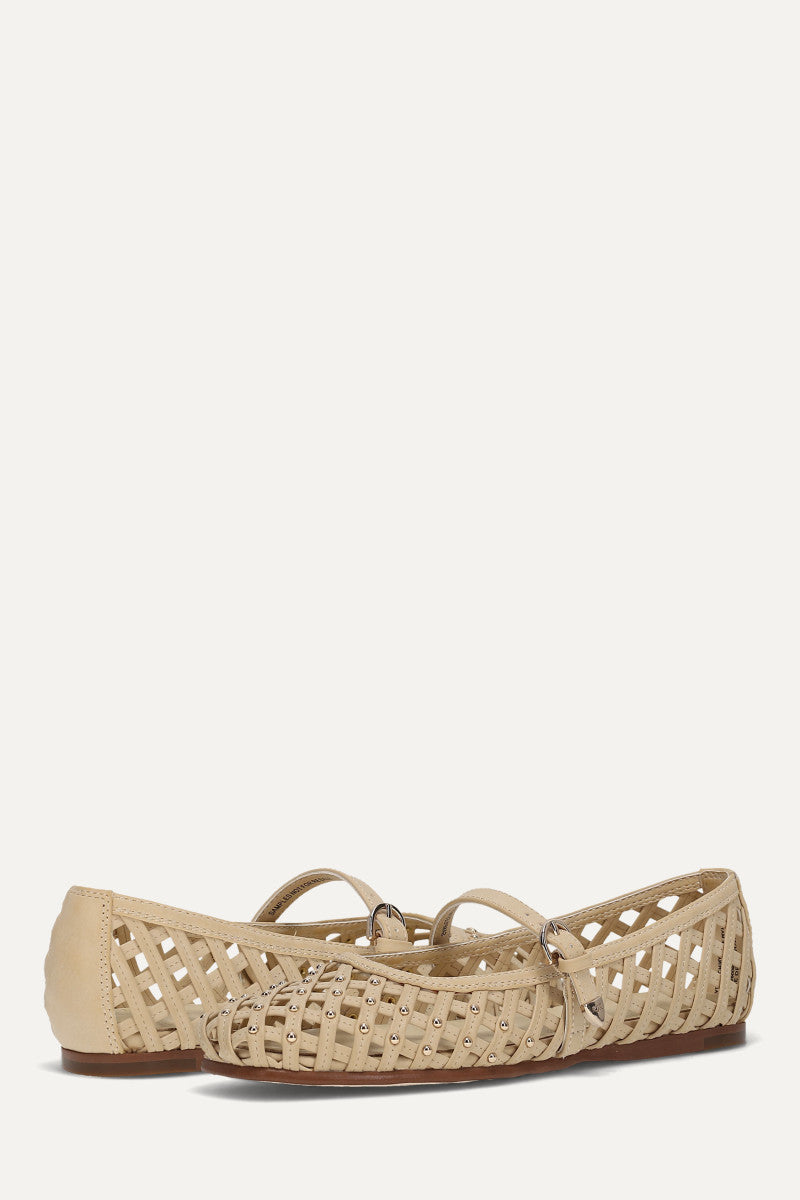 Elvie Woven Mary Jane - Butter - Pair