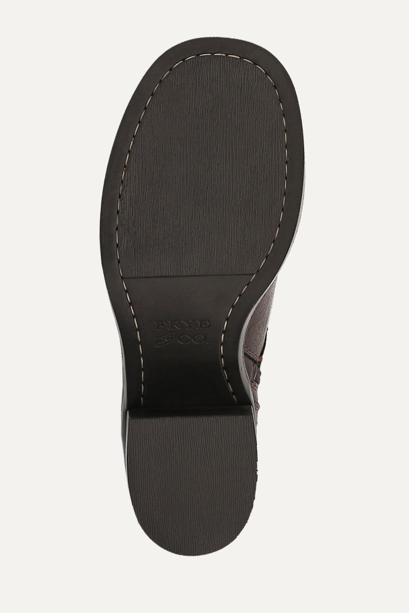 Fynn Knee High Lace Up - Dark Brown - Sole